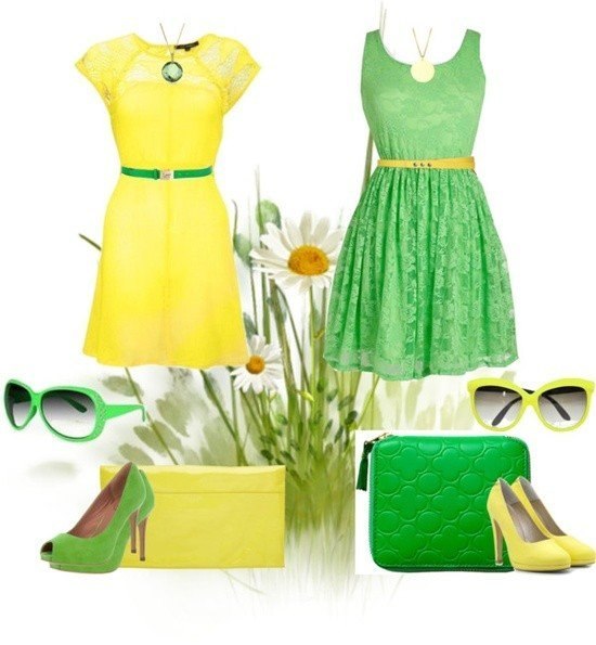 Учимся красиво комбинировать цвета: желтый + зеленый
