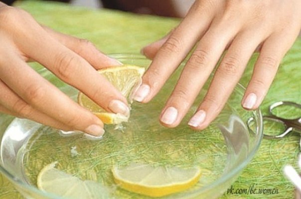 Маска для ногтей с йодом и лимонным соком 