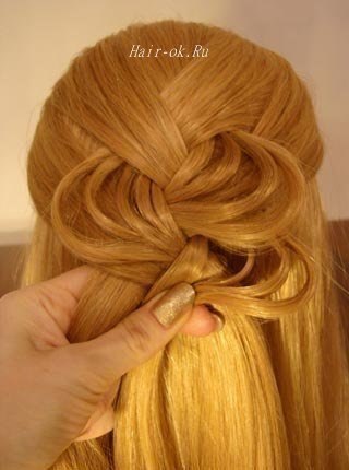 Шикарная ажурная коса для длинных волос