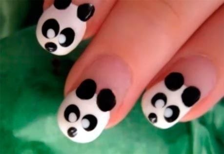 Дизайн ногтей "Панда"
