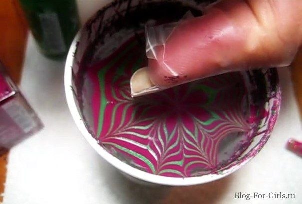 Как сделать водный дизайн ногтей в домашних условиях: