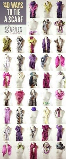 40 способов носить шарфик.