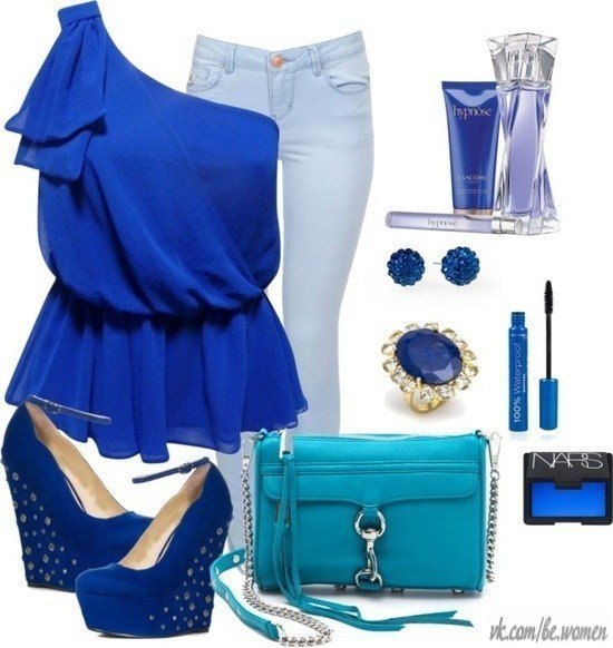 blue outfits