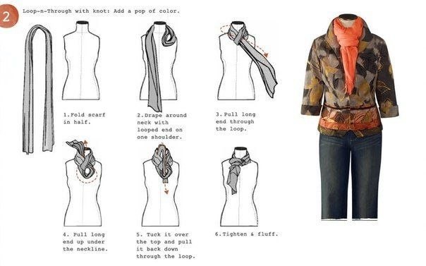6 способов как завязать шарф :