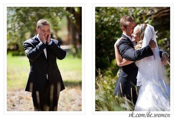 Очень трогательный момент, когда жених впервые видит невесту в день свадьбы)