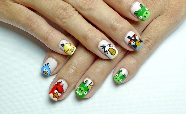 Маникюр « Angry Birds »